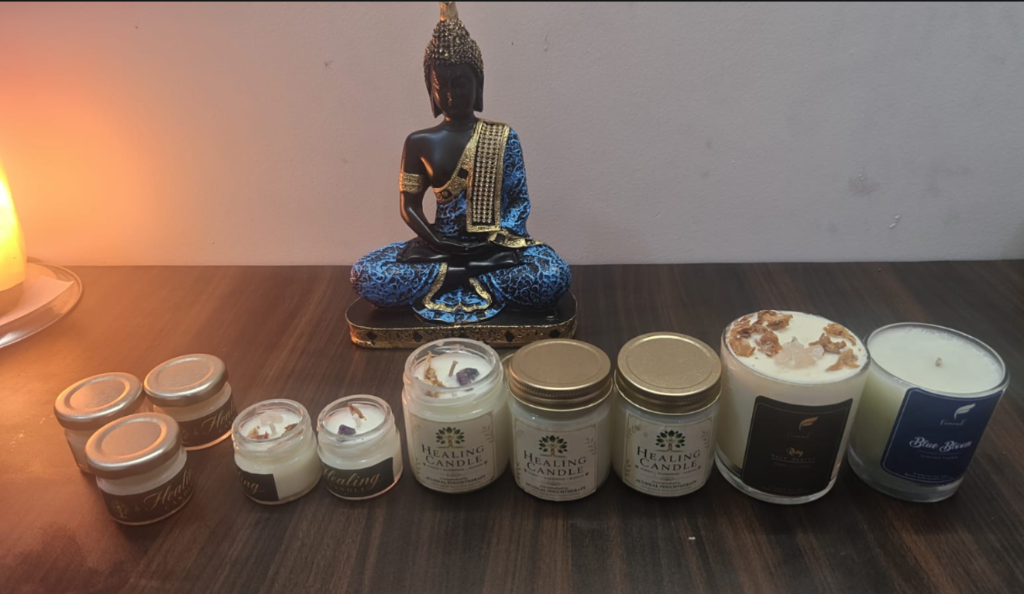 Sacred Buddha & Crystal Candles
